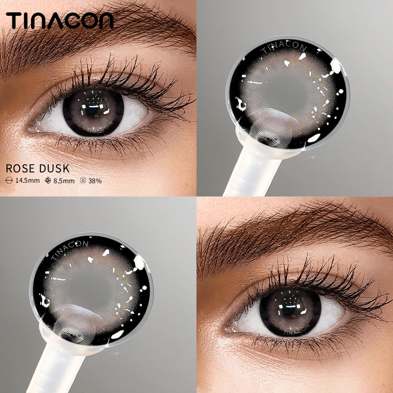 【TiNACON】Rose Dusk 14.5mm Daily Watery Soft Contact Lens