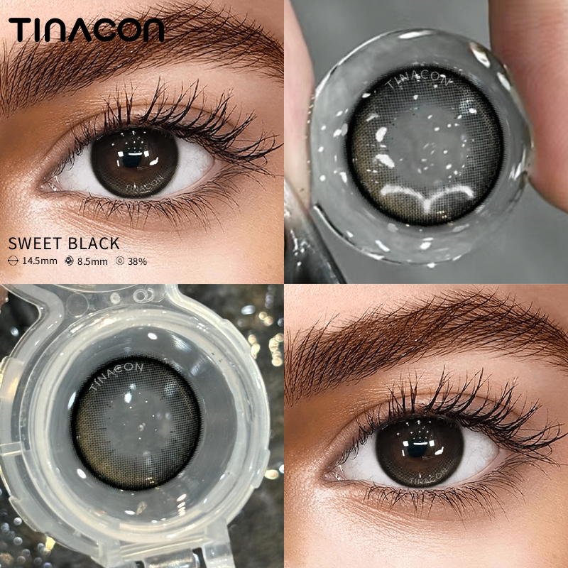 【TiNACON】Sweet Black 14.5mm Daily Watery Soft Contact Lens