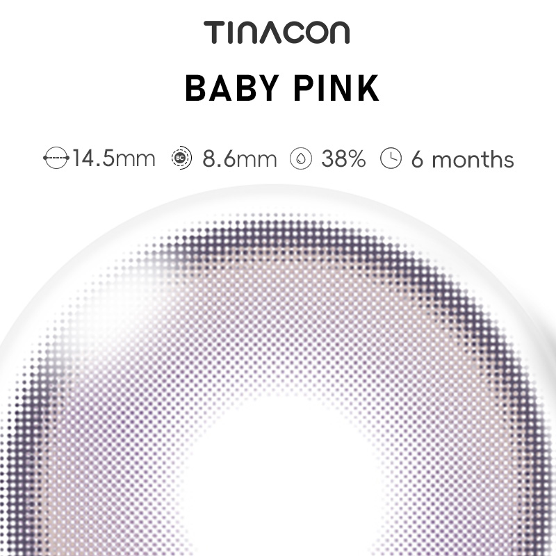 【TiNACON】 Baby Pink 14.5mm Daily Watery Soft Contact Lens 2024 New Arrival