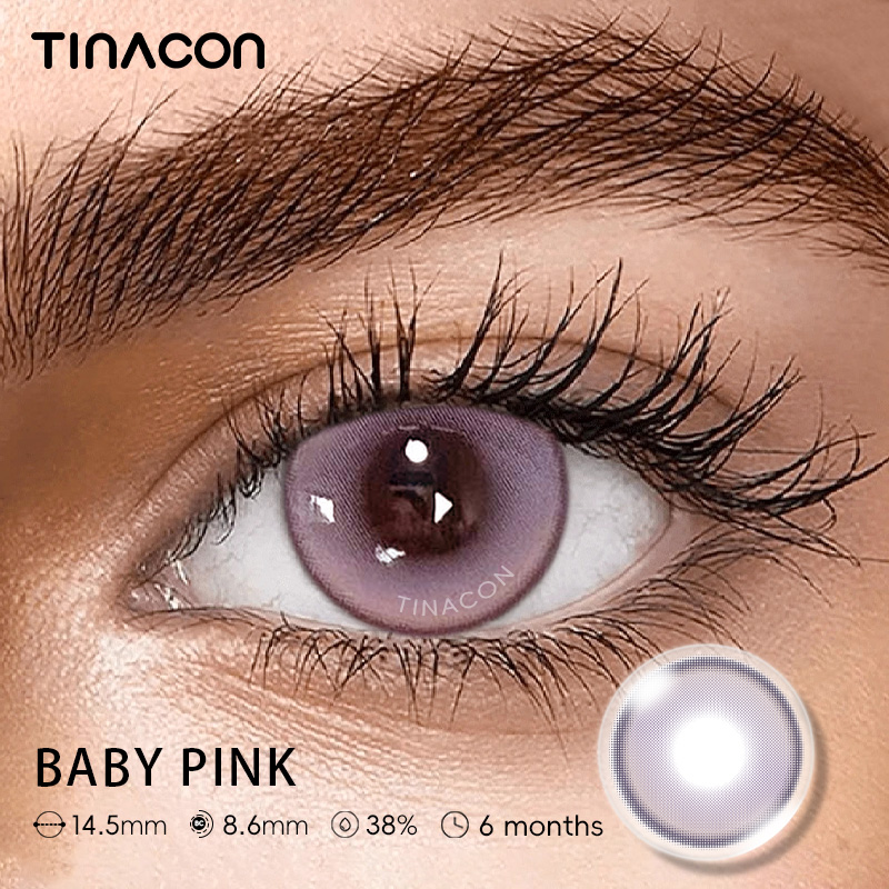 【TiNACON】 Baby Pink 14.5mm Daily Watery Soft Contact Lens 2024 New Arrival