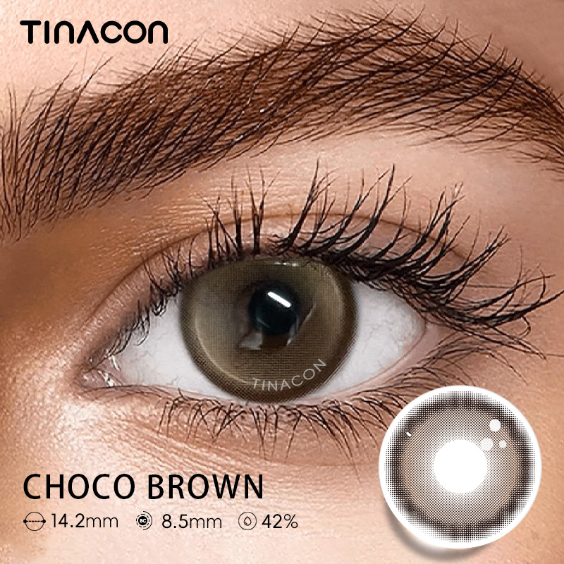 【TiNACON】Choco Brown 14.2mm Daily Watery Soft Contact Lens 2024 New Arrival