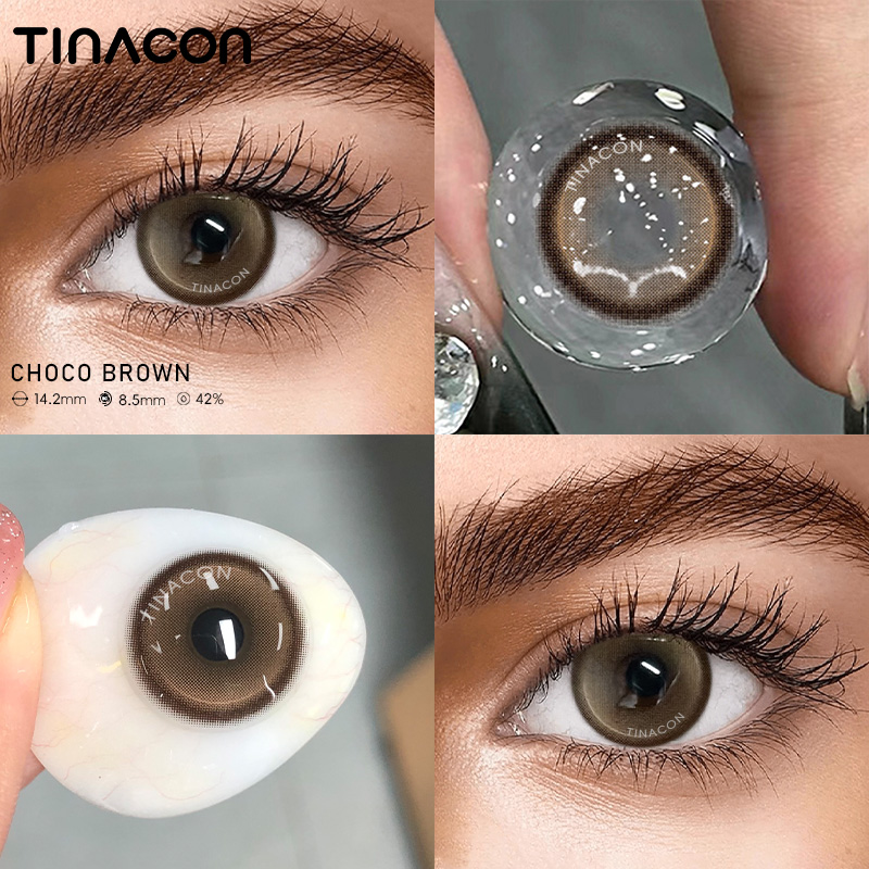 【TiNACON】Choco Brown 14.2mm Daily Watery Soft Contact Lens 2024 New Arrival