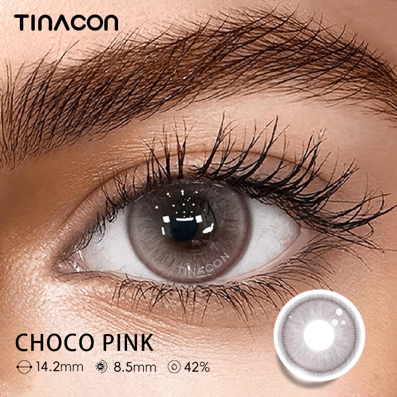 【TiNACON】Choco Pink 14.2mm Daily Watery Soft Contact Lens 2024 New Arrival