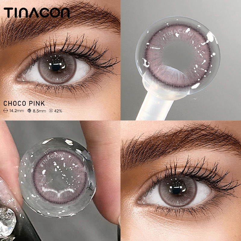 【TiNACON】Choco Pink 14.2mm Daily Watery Soft Contact Lens 2024 New Arrival