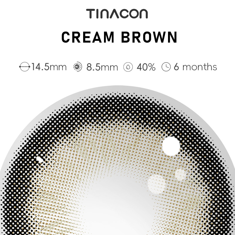 【TiNACON】Cream Brown 14.5mm 6 Months 