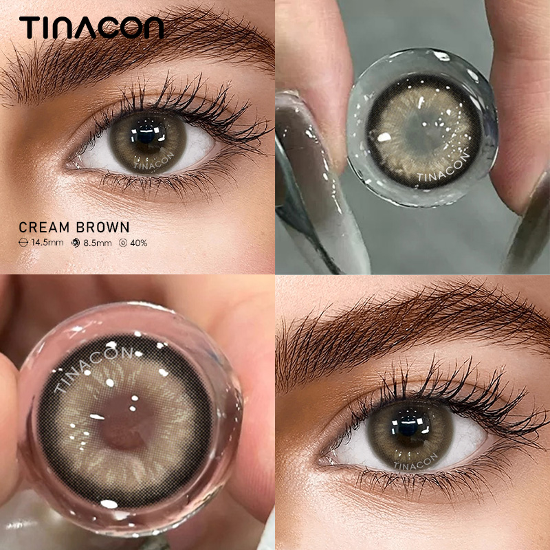 【TiNACON】Cream Brown 14.5mm 6 Months 