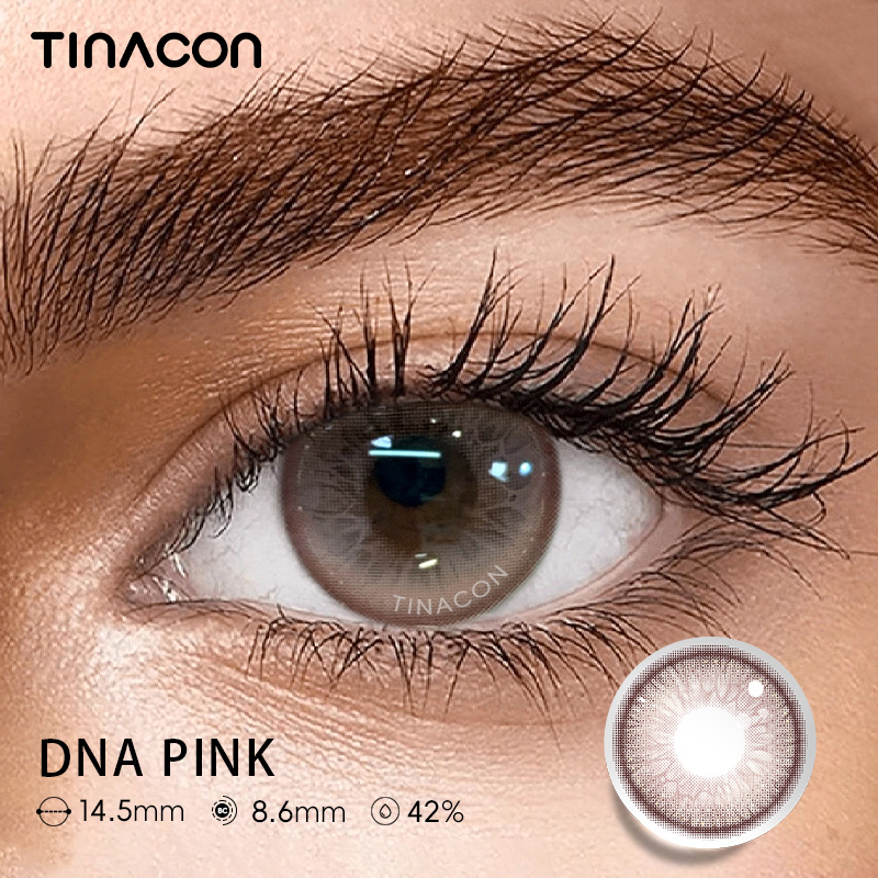 【TiNACON】DNA Pink 14.5mm Daily Watery Soft Contact Lens 2024 New Arrival
