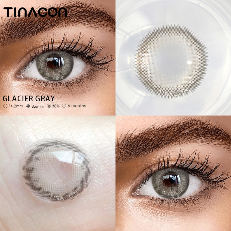 【TiNACON】Glacier Gray 14.5mm Daily Watery Soft Contact Lens 2024 New Arrival