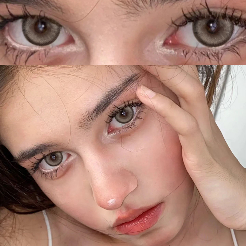 【TiNACON】Lily Gray 14.5mm Daily Watery Soft Contact Lens 