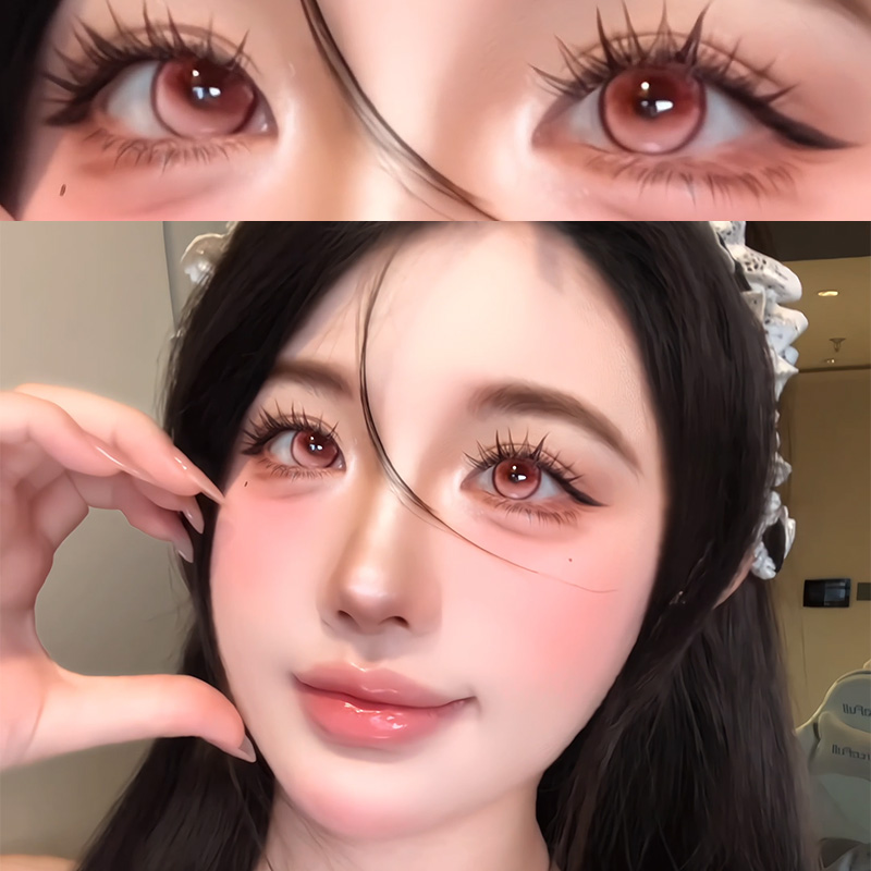 【TiNACON】Melo Red 14.5mm 6 months Watery Soft Contact Lens