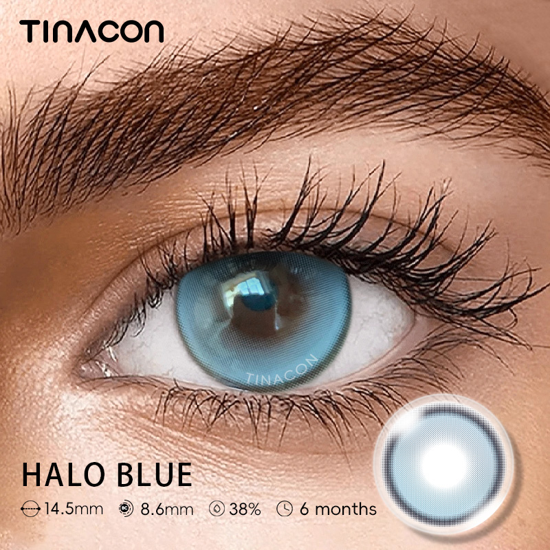 【TiNACON】Halo Blue 14.5mm Daily Watery Soft Contact Lens 2024 New Arrival