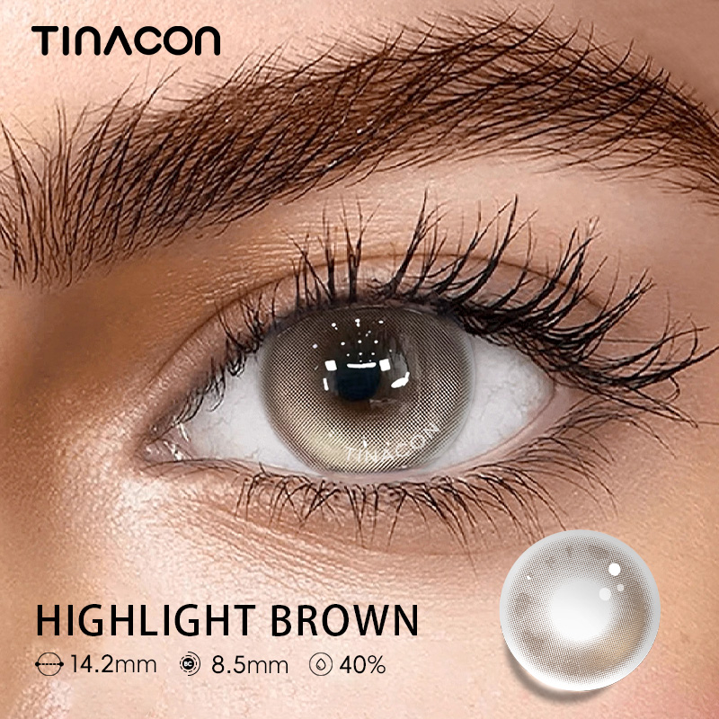 【TiNACON】Highlight Brown 14.2mm 6 Months 