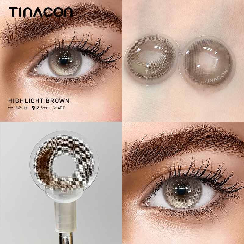 【TiNACON】Highlight Brown 14.2mm 6 Months 