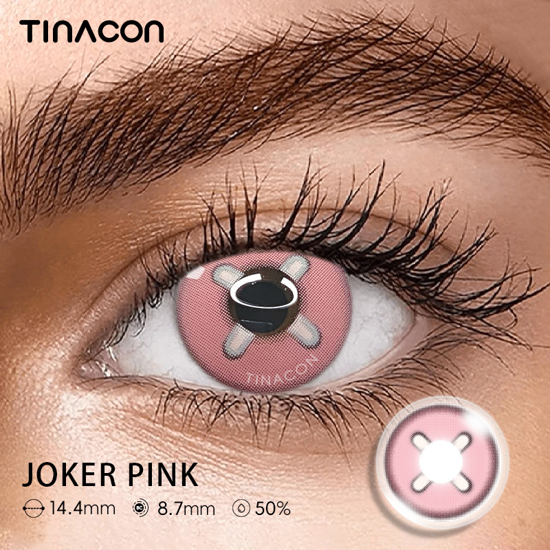 【TiNACON】Joker Pink 14.4mm Daily Watery Cosplay Contact Lens 2024 New Arrival
