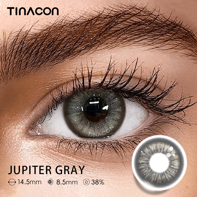 【TiNACON】Jupiter Gray 14.5mm Daily Watery Soft Contact Lens 2024 New Arrival