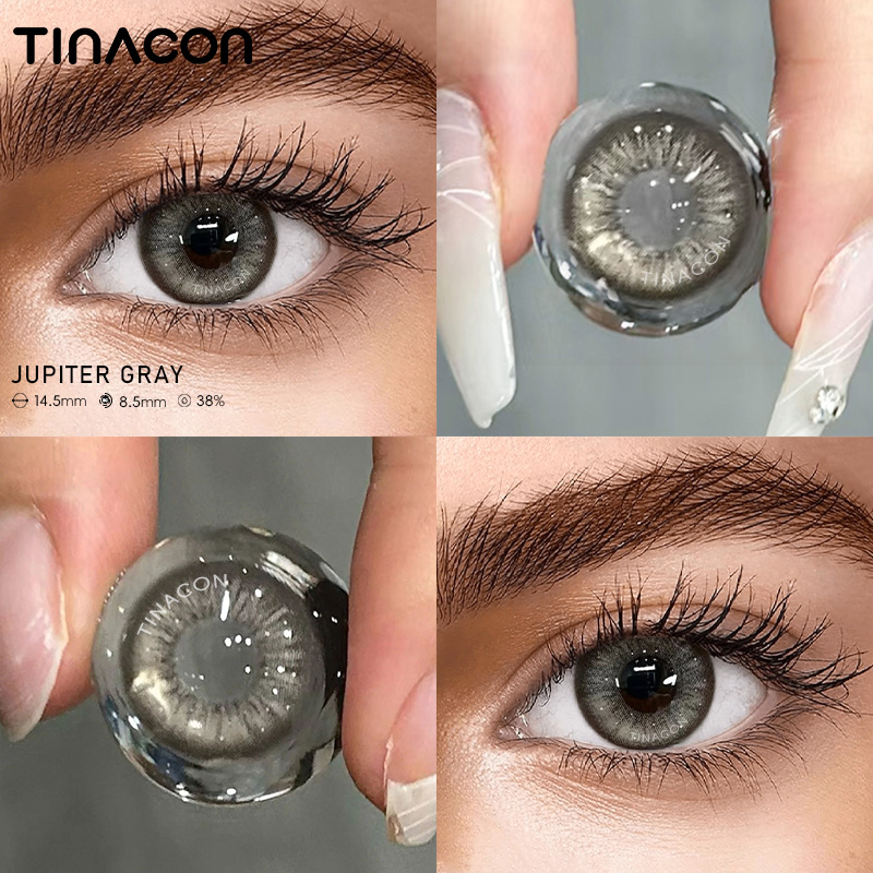 【TiNACON】Jupiter Gray 14.5mm Daily Watery Soft Contact Lens 2024 New Arrival