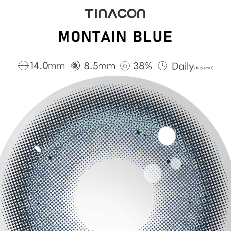 【TiNACON】Montain Blue 14.0mm Daily Watery Soft Contact Lens 2024 New Arrival