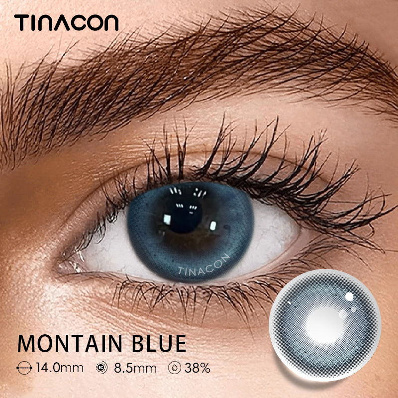 【TiNACON】Montain Blue 14.0mm Daily Watery Soft Contact Lens 2024 New Arrival