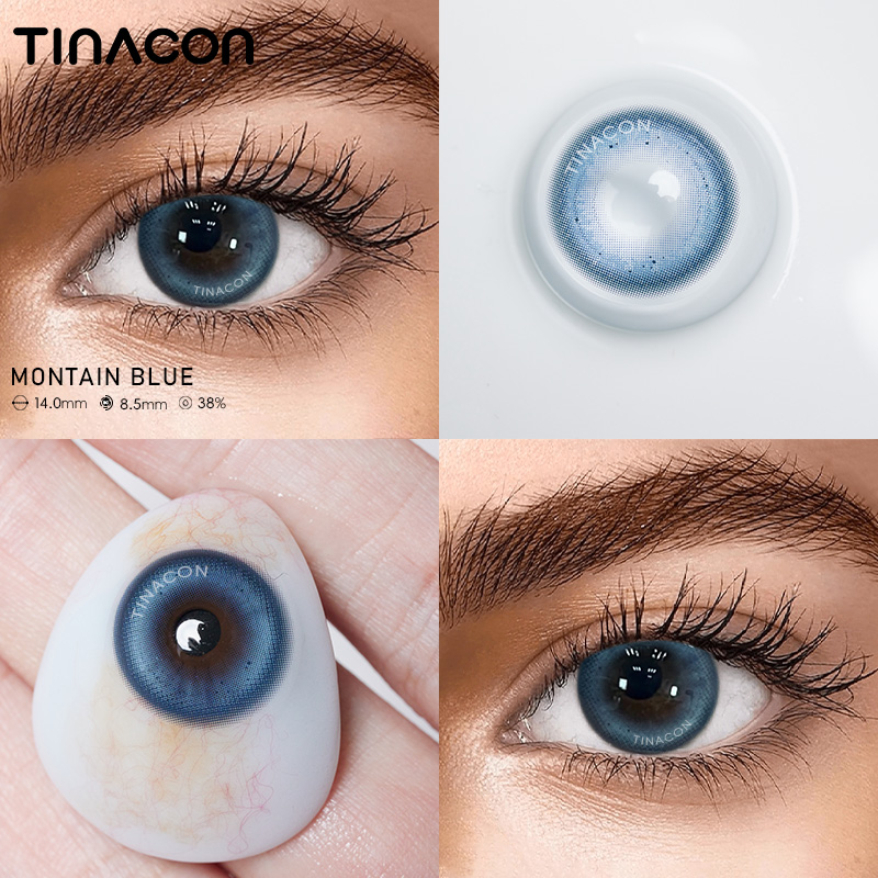 【TiNACON】Montain Blue 14.0mm Daily Watery Soft Contact Lens 2024 New Arrival
