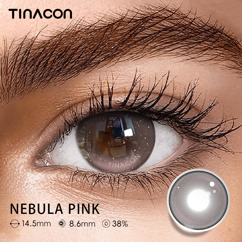 【TiNACON】Nebula Pink 14.5mm 6 Months Natural Watery Soft Contact Lens 2024 New Arrival
