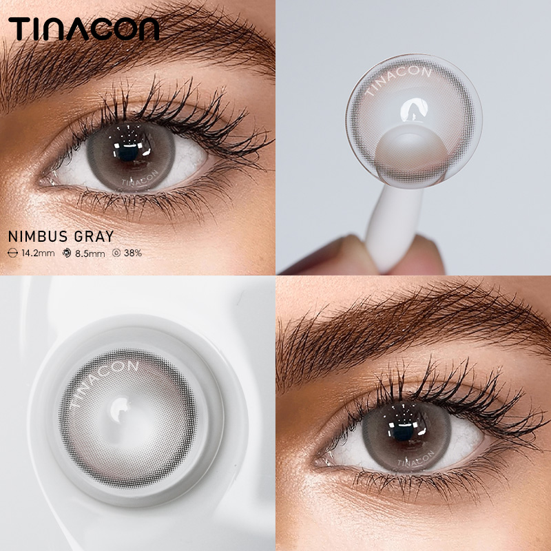 【TiNACON】Nimbus Gray 14.2mm Daily Watery Soft Contact Lens 2024 New Arrival