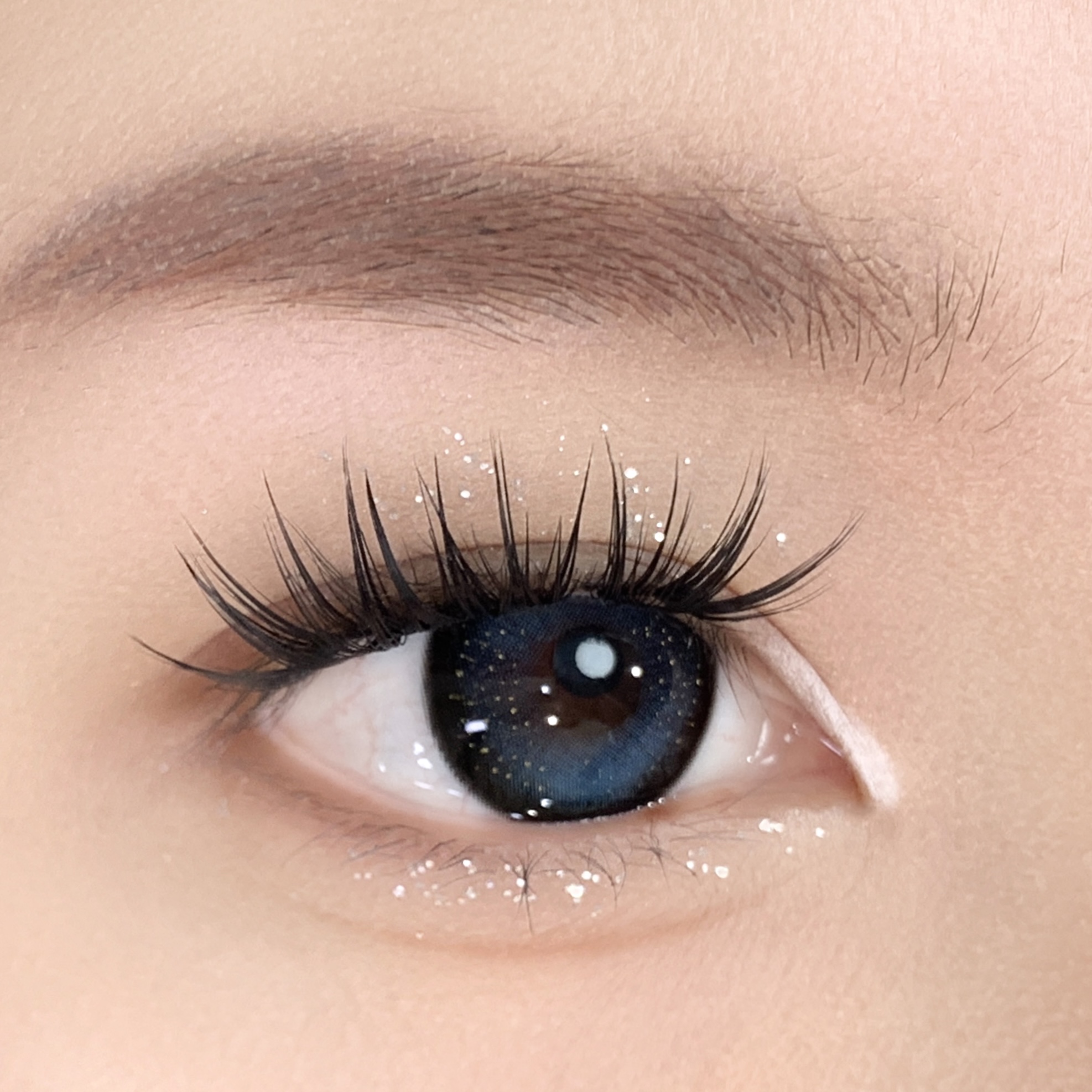 【TiNACON】Nyx Blue 14.5mm 6 months Watery Soft Contact Lens 
