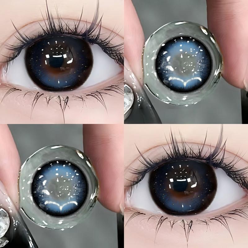 【TiNACON】Nyx Blue 14.5mm 6 months Watery Soft Contact Lens 