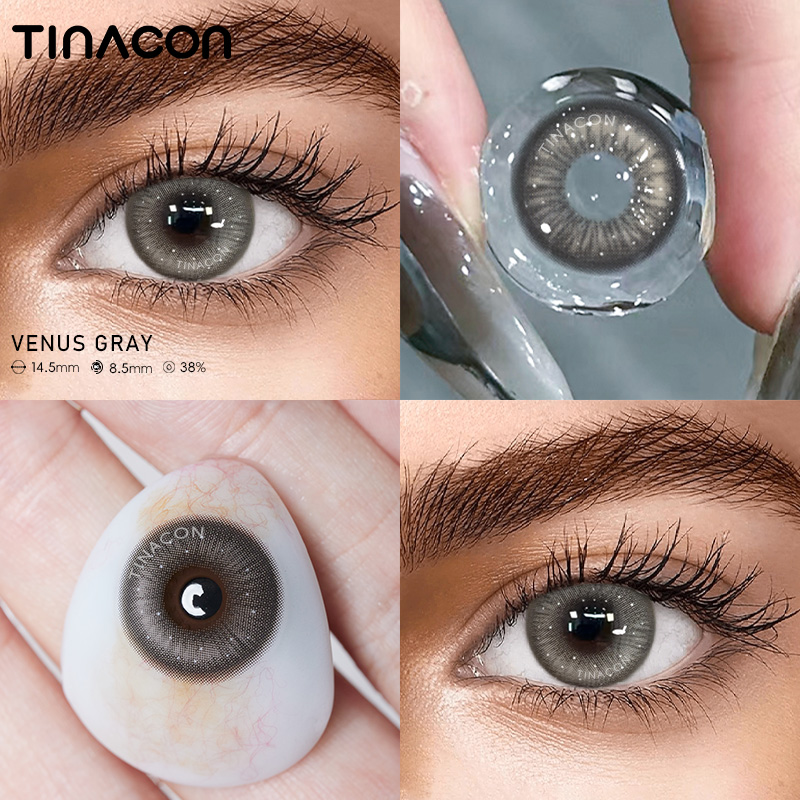 【TiNACON】Venus Gray 14.5mm Daily Watery Soft Contact Lens 2024 New Arrival