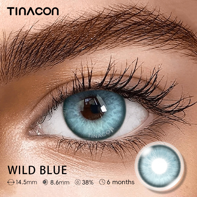 【TiNACON】Wild Blue 14.5mm Daily Watery Soft Contact Lens 2024 New Arrival
