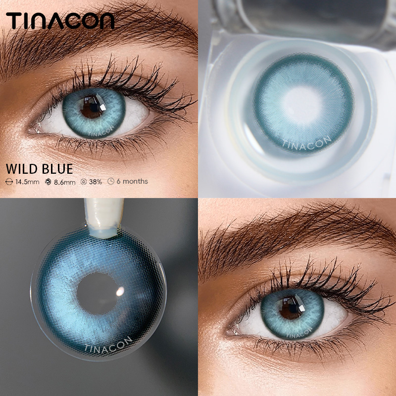 【TiNACON】Wild Blue 14.5mm Daily Watery Soft Contact Lens 2024 New Arrival
