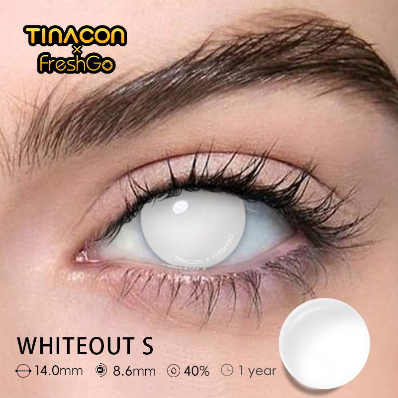 【TiNACON x Freshgo】Whiteout S 14.0mm Yearly Watery Cosplay Contact Lens 2024 New Arrival
