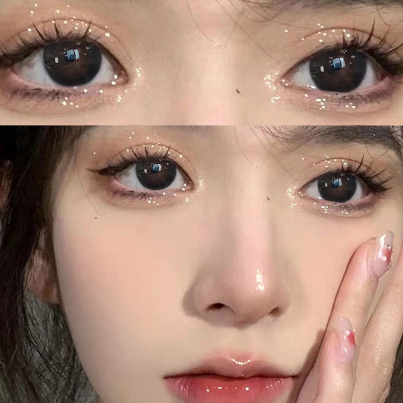 【TiNACON】Dahlia Black 14.5mm 6 months Watery Soft Contact Lens