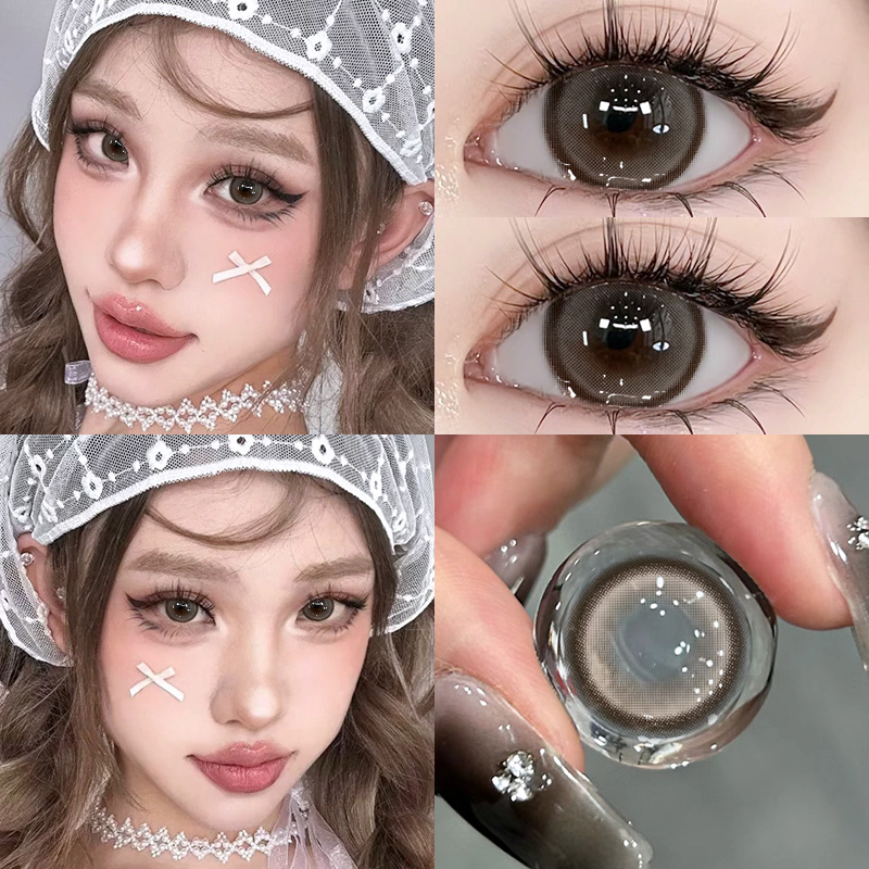 【TiNACON】Crystal Brown 14.2mm Daily Watery Soft Contact Lens 