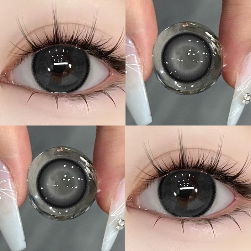 【TiNACON】Romania Black 14.2mm 6 months Watery Soft Contact Lens 