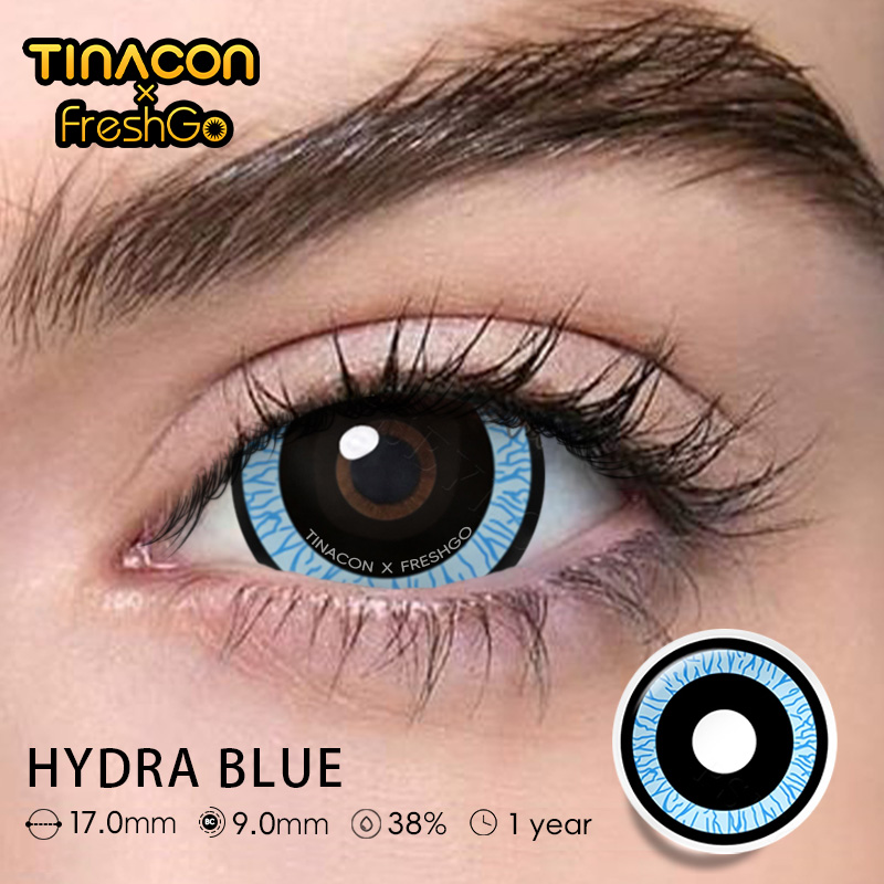 【TiNACON x Freshgo】Hydra Blue 17.0mm  Yearly Watery Cosplay Contact Lens 2024 New Arrival