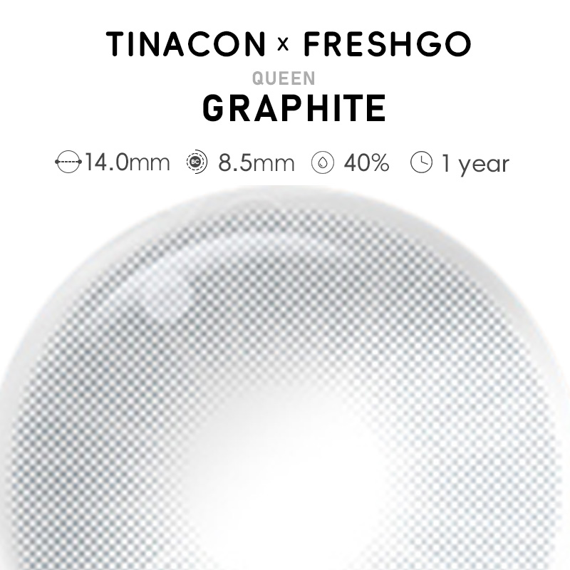 【US Fast Send】Magister  Queen Graphite 14.0mm  Yearly Natural Watery Soft Colored Contact Lens