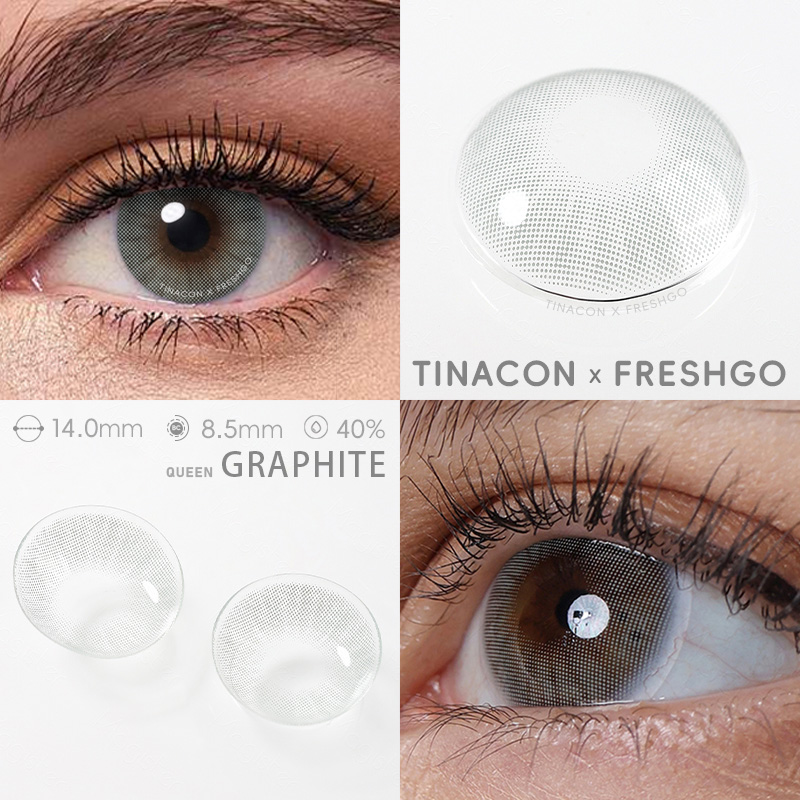 【US Fast Send】Magister  Queen Graphite 14.0mm  Yearly Natural Watery Soft Colored Contact Lens