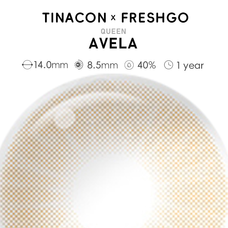 【US Fast Send】Magister  Queen  Avela 14.0mm  Yearly Natural Watery Soft Colored Contact Lens