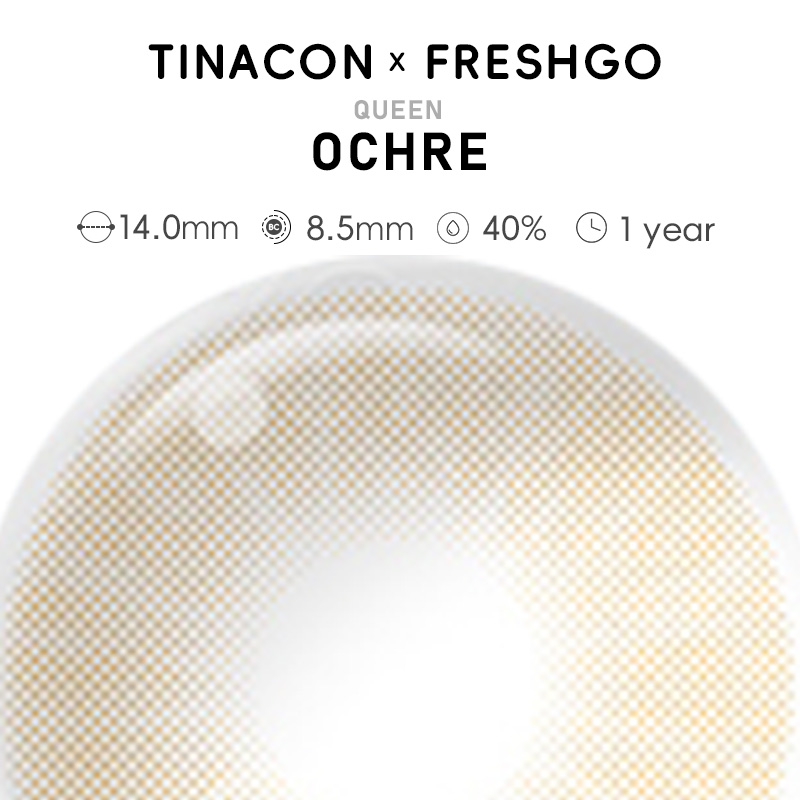 【US Fast Send】Magister  Queen Ochre 14.0mm  Yearly Natural Watery Soft Colored Contact Lens