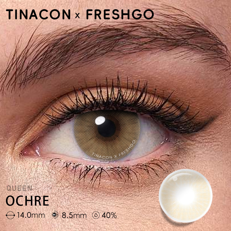【US Fast Send】Magister  Queen Ochre 14.0mm  Yearly Natural Watery Soft Colored Contact Lens