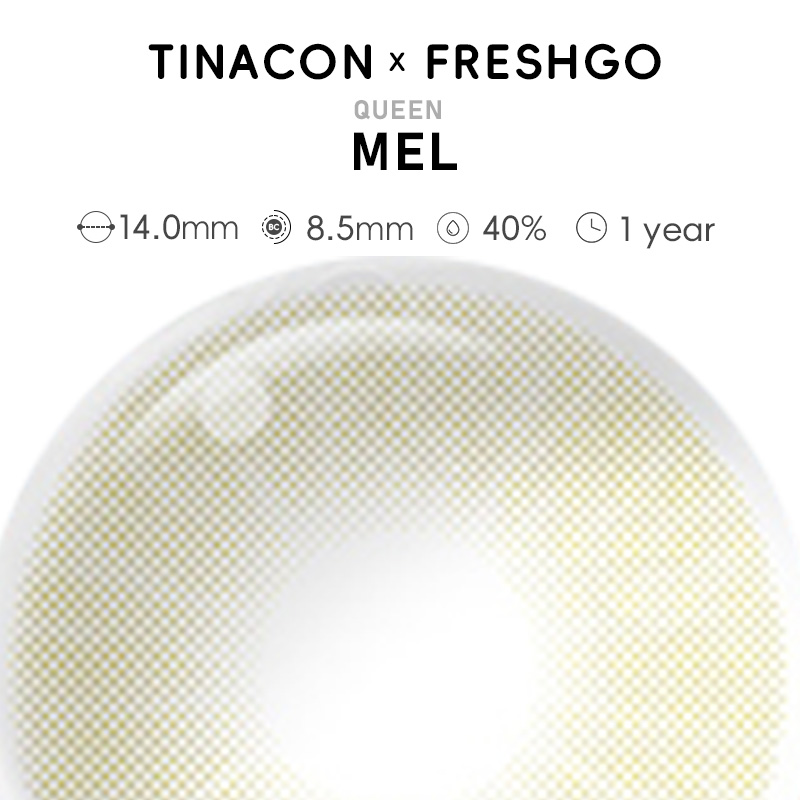 【US Fast Send】Magister  Queen Mel 14.0mm  Yearly Natural Watery Soft Colored Contact Lens