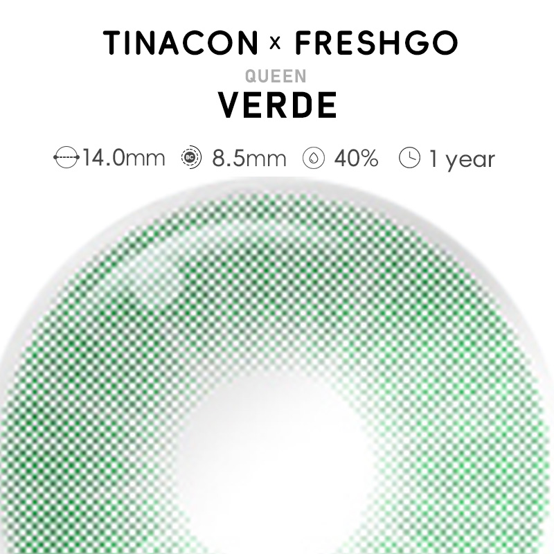 【US Fast Send】Magister  Queen Verde 14.0mm  Yearly Natural Watery Soft Colored Contact Lens