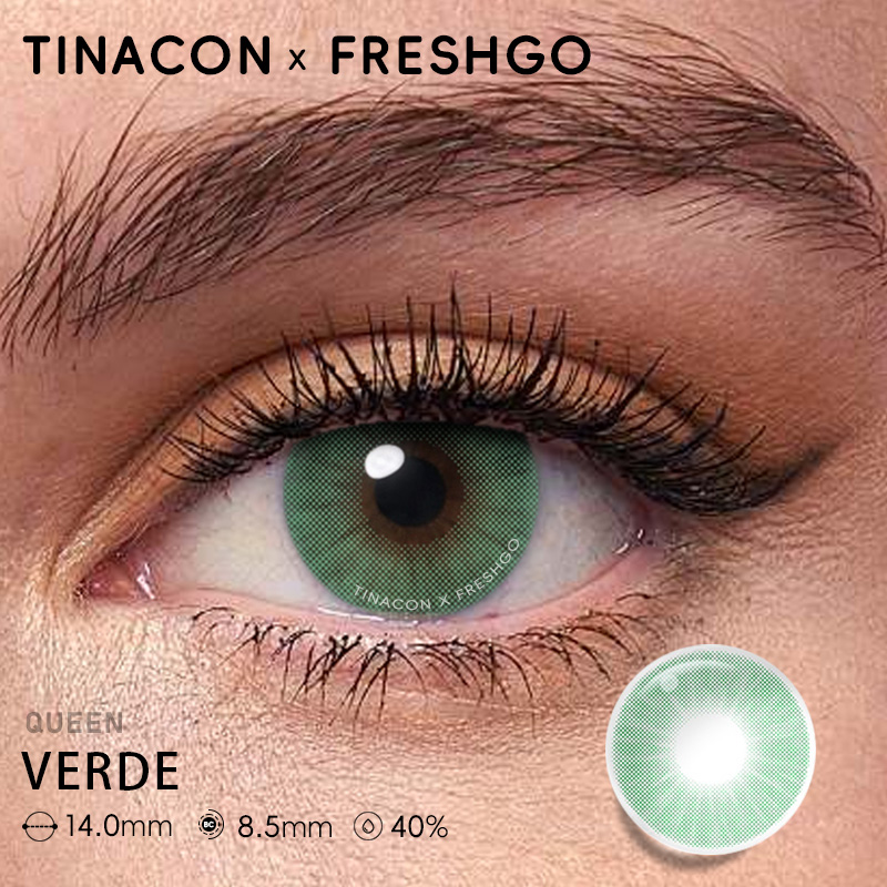 【US Fast Send】Magister  Queen Verde 14.0mm  Yearly Natural Watery Soft Colored Contact Lens