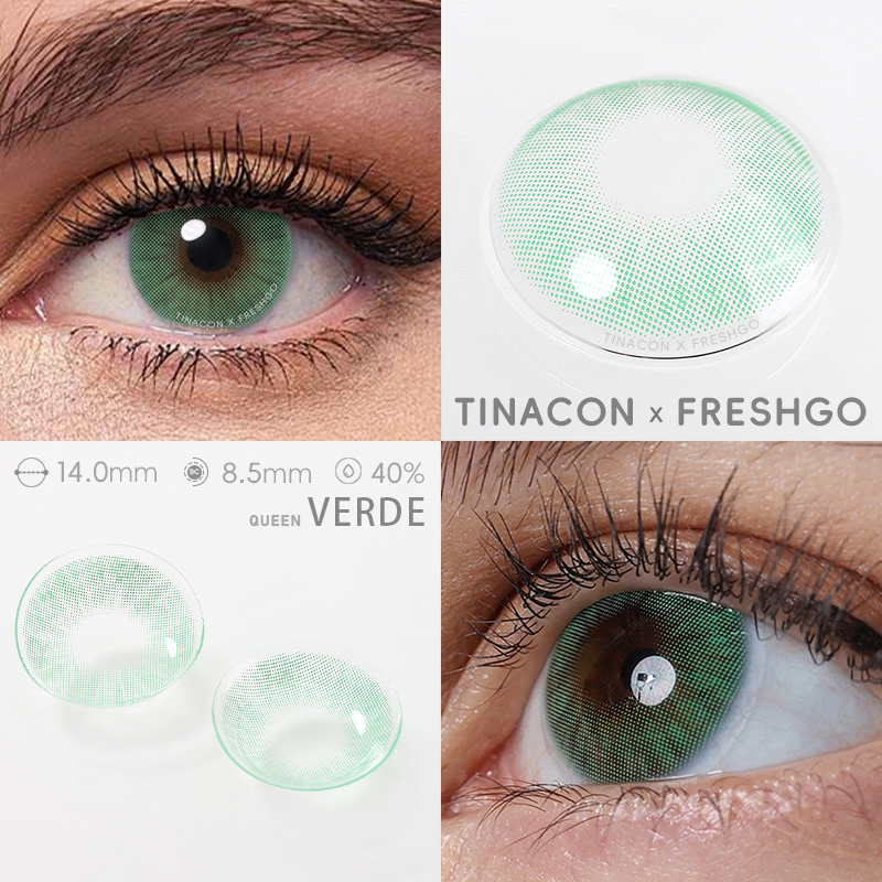 【US Fast Send】Magister  Queen Verde 14.0mm  Yearly Natural Watery Soft Colored Contact Lens