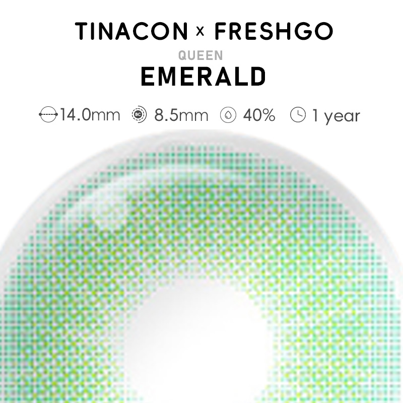【US Fast Send】Magister  Queen Emerald 14.0mm  Yearly Natural Watery Soft Colored Contact Lens