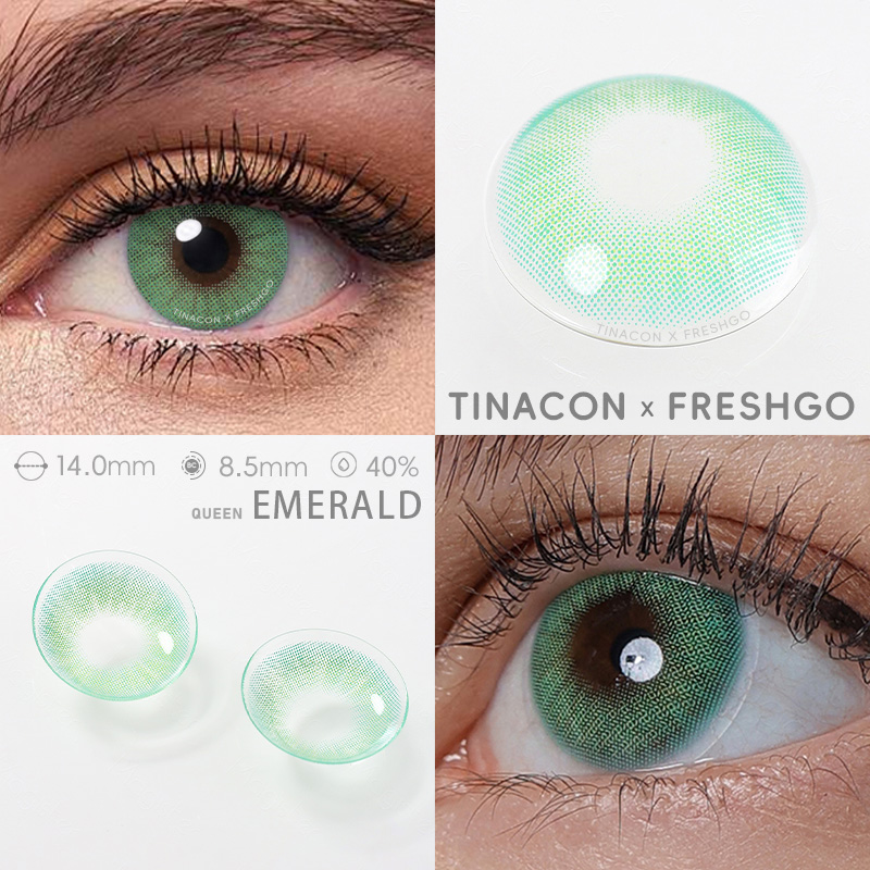 【US Fast Send】Magister  Queen Emerald 14.0mm  Yearly Natural Watery Soft Colored Contact Lens