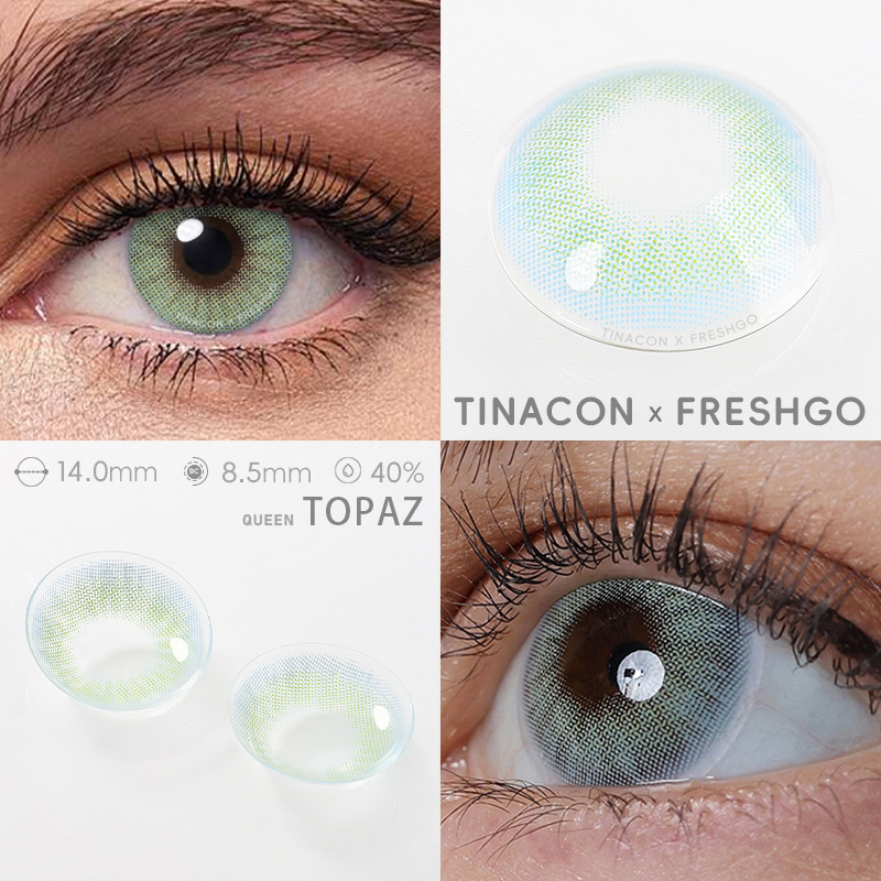 【US Fast Send】Magister  Queen Topaz 14.0mm  Yearly Natural Watery Soft Colored Contact Lens
