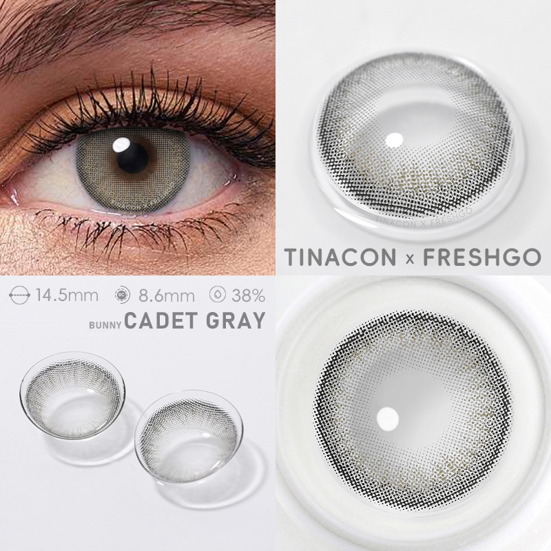 【US Fast Send】Magister  Bunny Cadet Gray  14.5mm  Yearly Natural Watery Soft Colored Contact Lens
