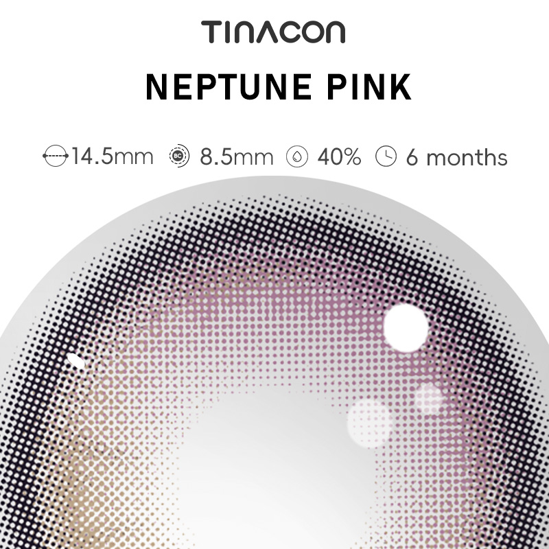 【TiNACON】Neptune Pink 14.5mm Daily Watery Soft Contact Lens 2024 New Arrival