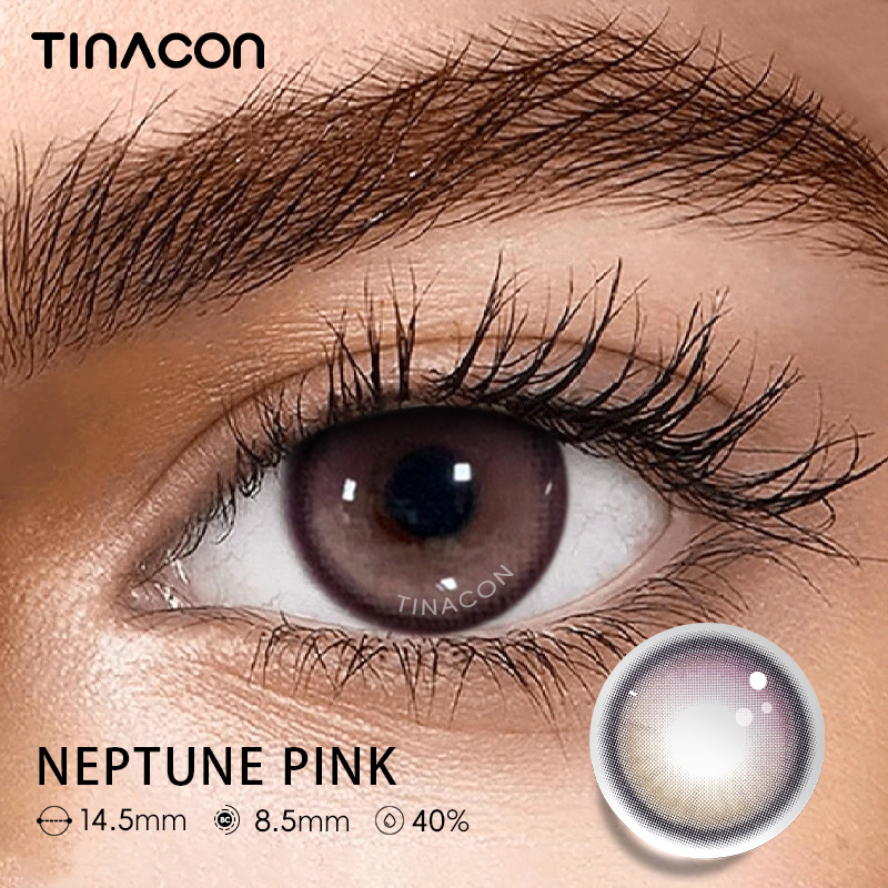 【TiNACON】Neptune Pink 14.5mm Daily Watery Soft Contact Lens 2024 New Arrival